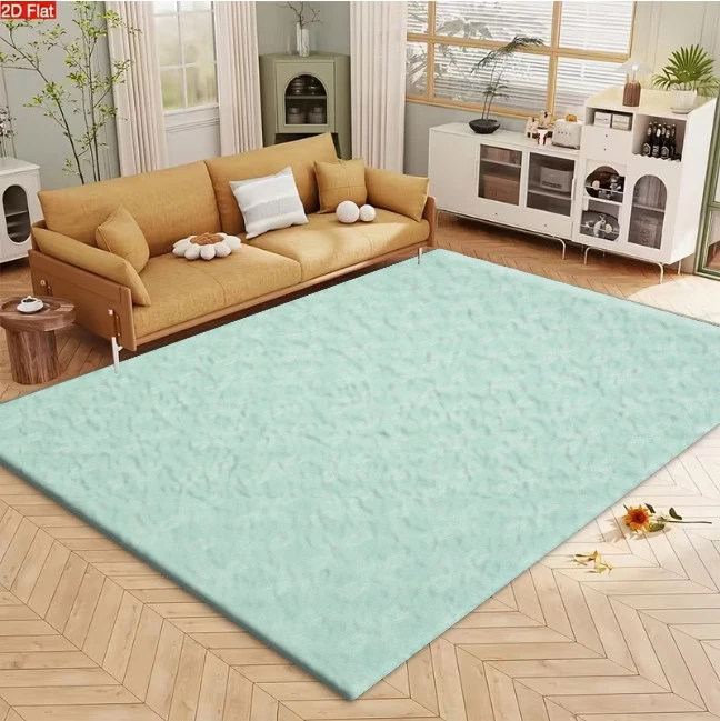 Light Mint Minimalist Textured Carpet Flooring Simple Home Apartment Decor Indoor Floor Rug
