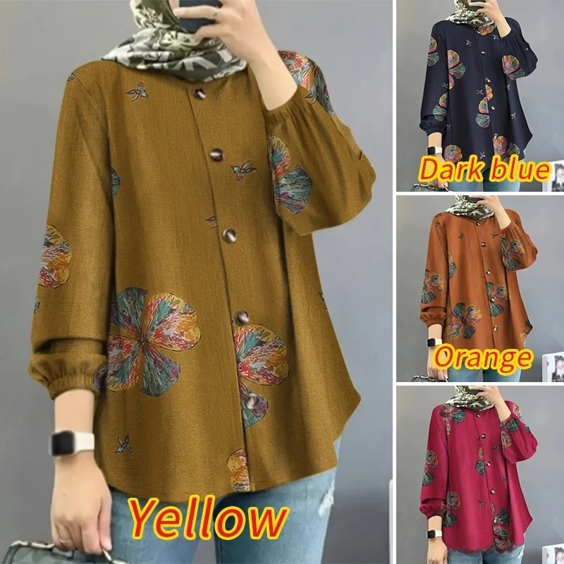 

Faionable Floral Women's irt Bubble Sve Trendy Middle East Malay New Sle Cross-Border Clothing Spring 2025 China Origin