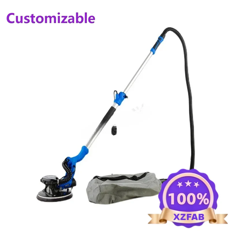 Factory Direct 2026 2.2m 3.2m Adjust Length Drywall Sander 220V Dust Free Wall Polishing Grinding Double Led Light Wall Putty Po