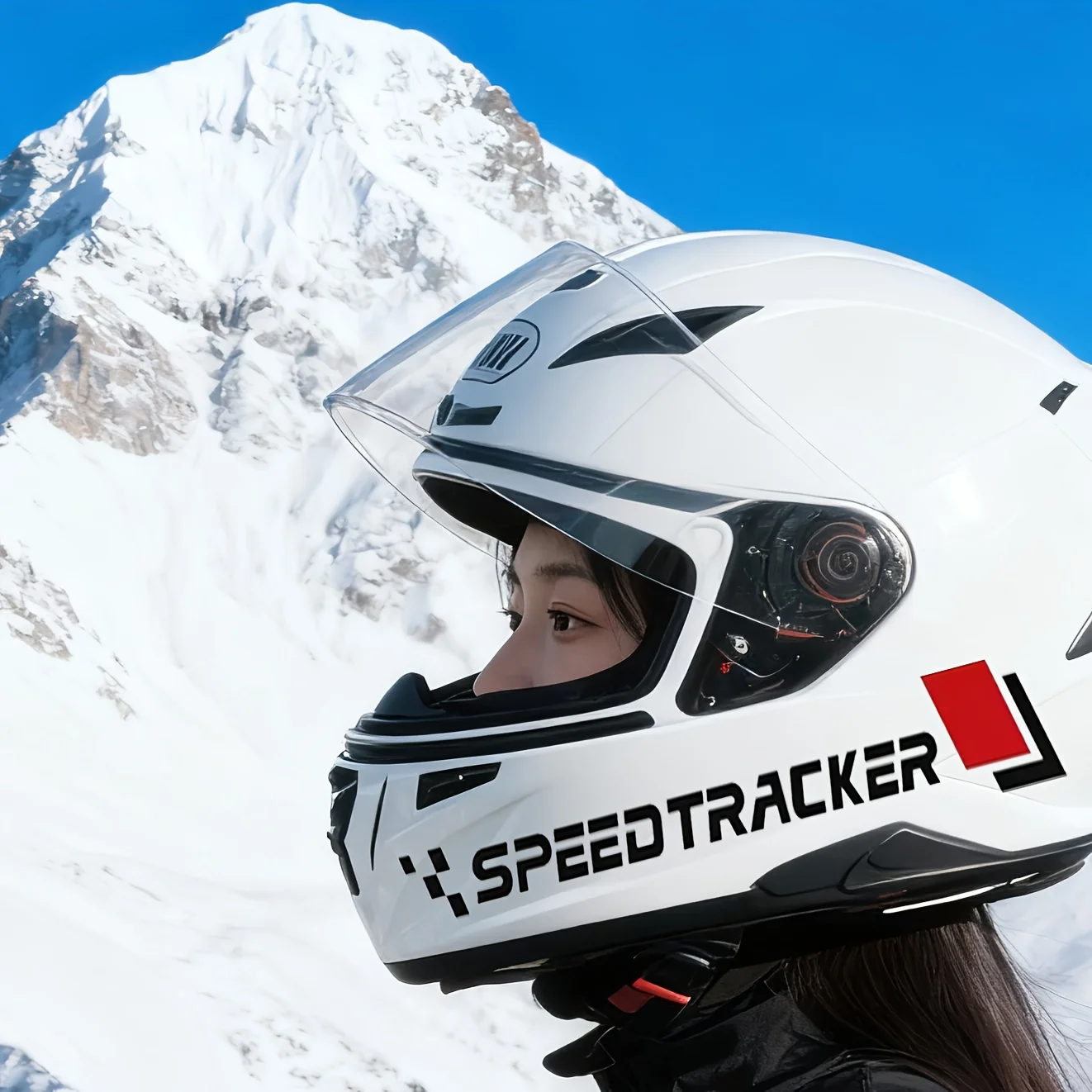 

2PCS/SET Motorcycle Racing Speed Tracker Stickers Set For Car Moto Helmet Laptop Waterproof Vinyl Decal