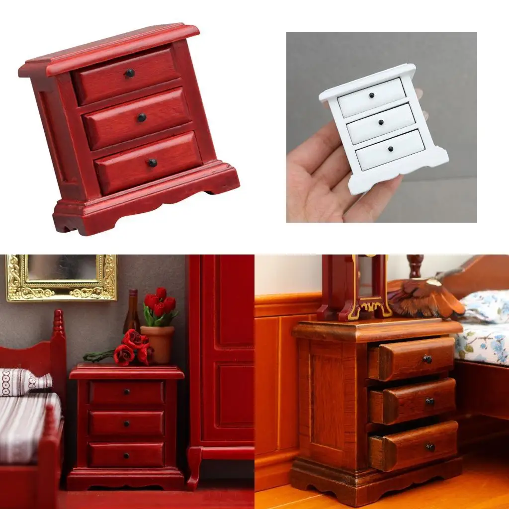 

1/12 Dollhouses Miniature Side Cabinet Storage Unit Perfect For Enhancing Realistic Living Room Scene Decoration