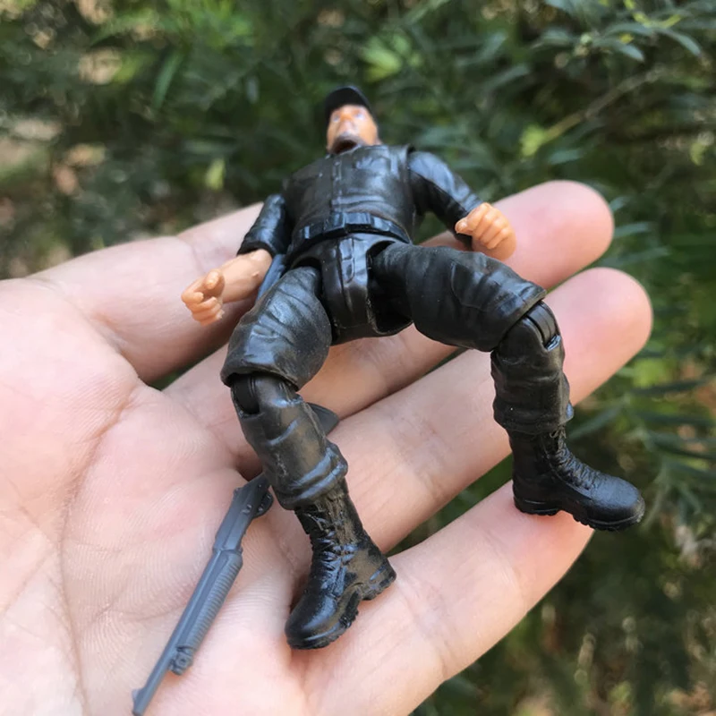 3.75 Inch Jointed Action Figure Soldier Mercenary Mini Stereo Sandy Scene Fan Gift Desktop Mini Decoration Display