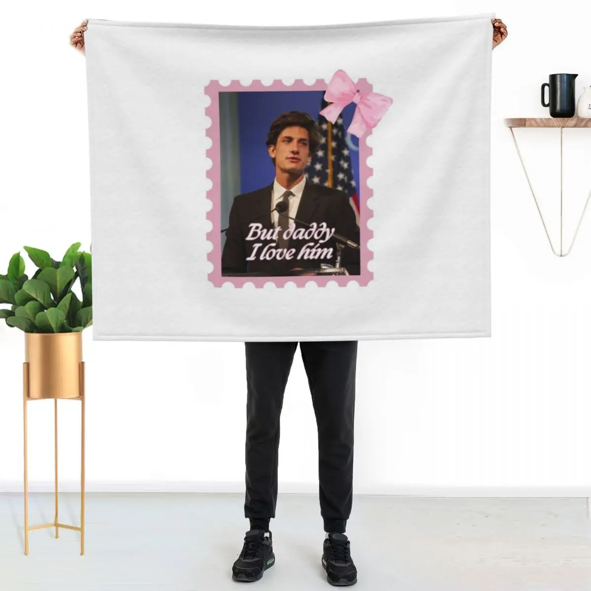 But daddy i love him Jack Schlossberg Throw Blanket Bed For Baby Loose decorative for babies Thins Blankets
