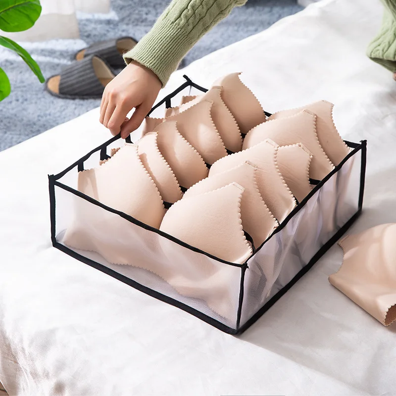 Jeans Compartment Storage Box Closet Clothes Drawer Separation Box Underwear Pants Drawer Divider Bra Socks T-shirt Organizer