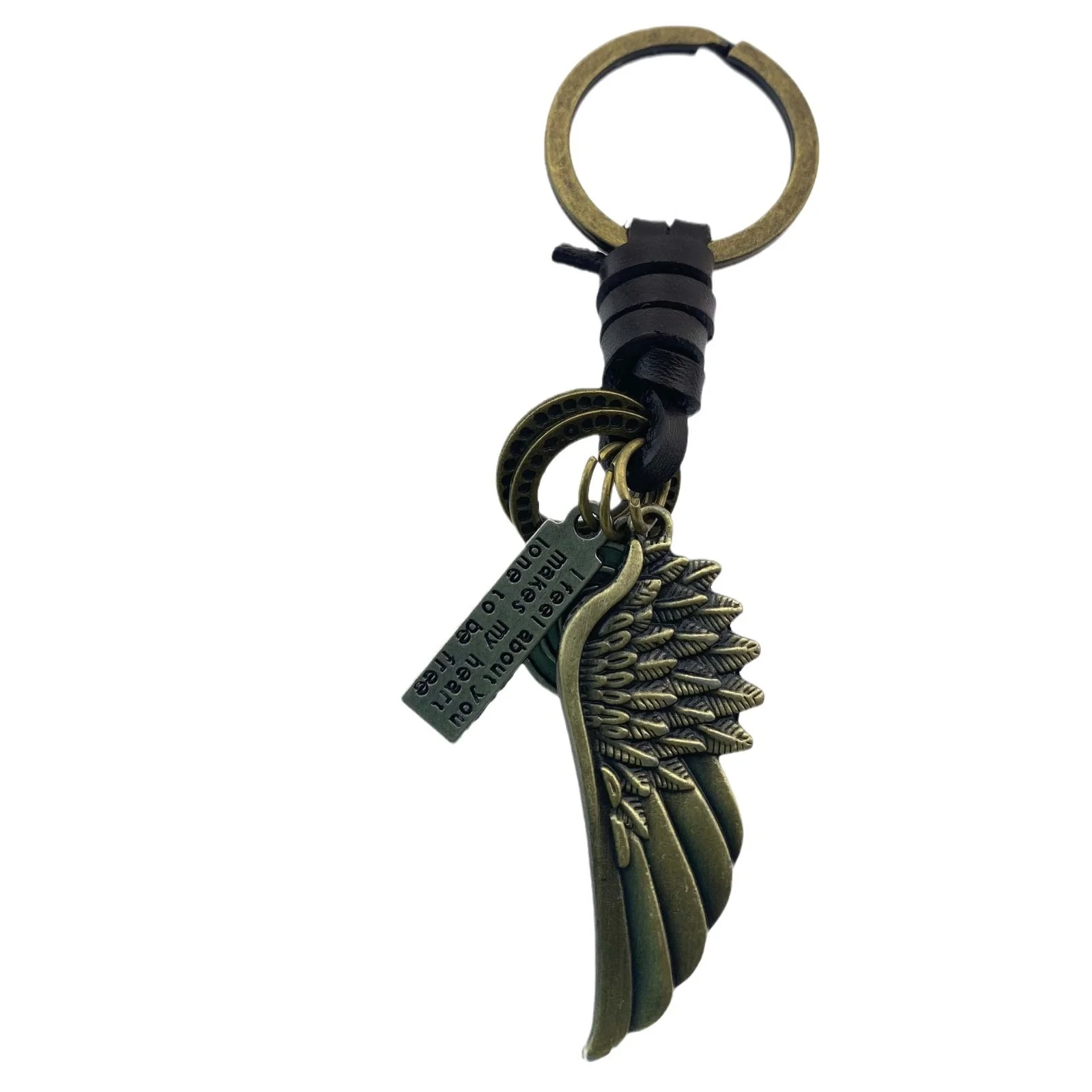 

50pcs Animal Cartoons Charm Keychain Friendship Metal Leather Lucky Key Ring Birthday Christmas Unique Present