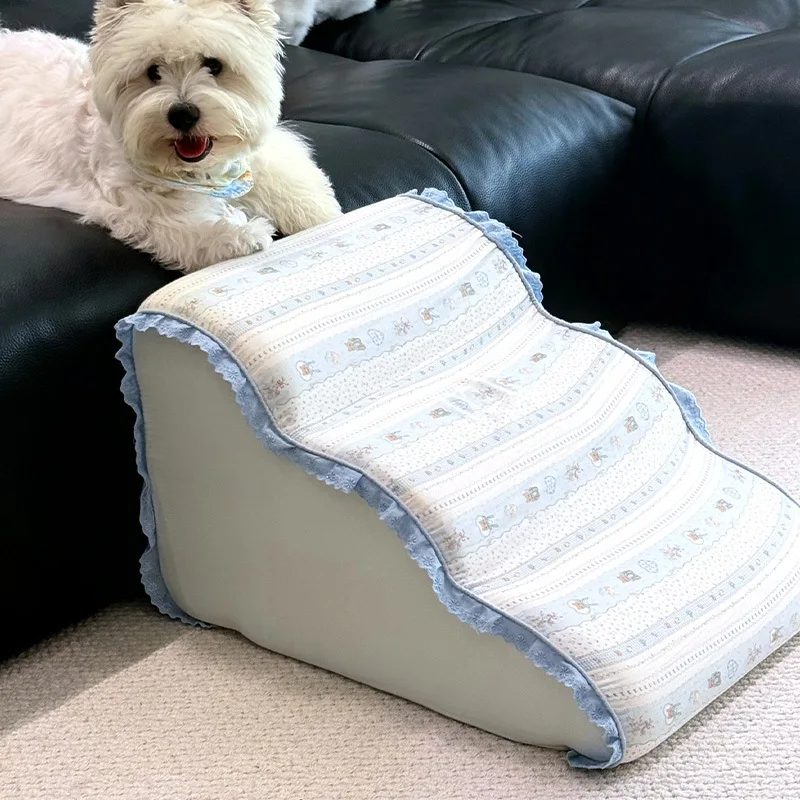 Pet Stairs Dog Ladder Bed Sofa Slope Sponge Steps Removable Small Elderly Cat Dog Auxiliary Ladder