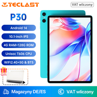Teclast P30 Tablet PC Android 14 10.1inch 1280x800iPS Allwinner T606 8-core 4GB RAM 128G ROM 6000mAh Type-C WIFI6 2MP+5MP Camera