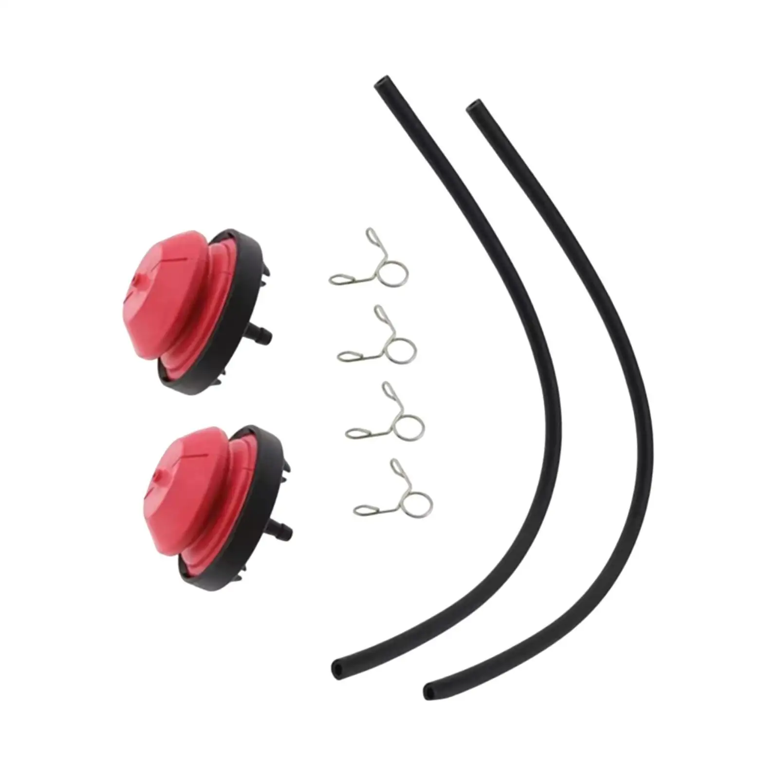 2x Lawnmower Priming Bulb Pump Kit Accessories Replacement Compatible Sturdy Reduces Air Bubbles Black Red for Hmsk105 AV520