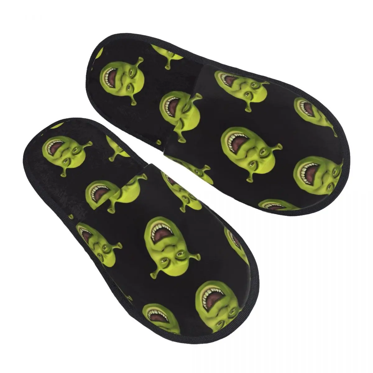 Winter Furry Cotton Slippers S-Shreks Merch Household Fur Slippers Slides Indoor Soft Anti-skid Slides