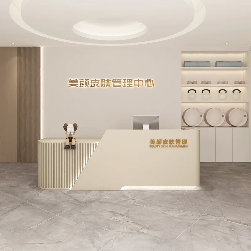 Sophistication Luxury Reception Desk Load-bearing Solid Reception Desk Premium Reinforced Office Furniture Mesa De Recepção LJ40