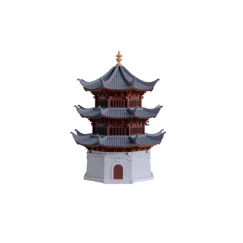 

ls 18 Chinese antique architectural model finished decorative ornaments Hotel lobby entrance soft decoration