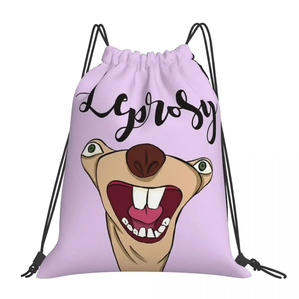 

Sid The Sloth Leprosy Backpacks Fashion Drawstring Bags Drawstring Bundle Pocket Sports Bag BookBag For Man Woman Students