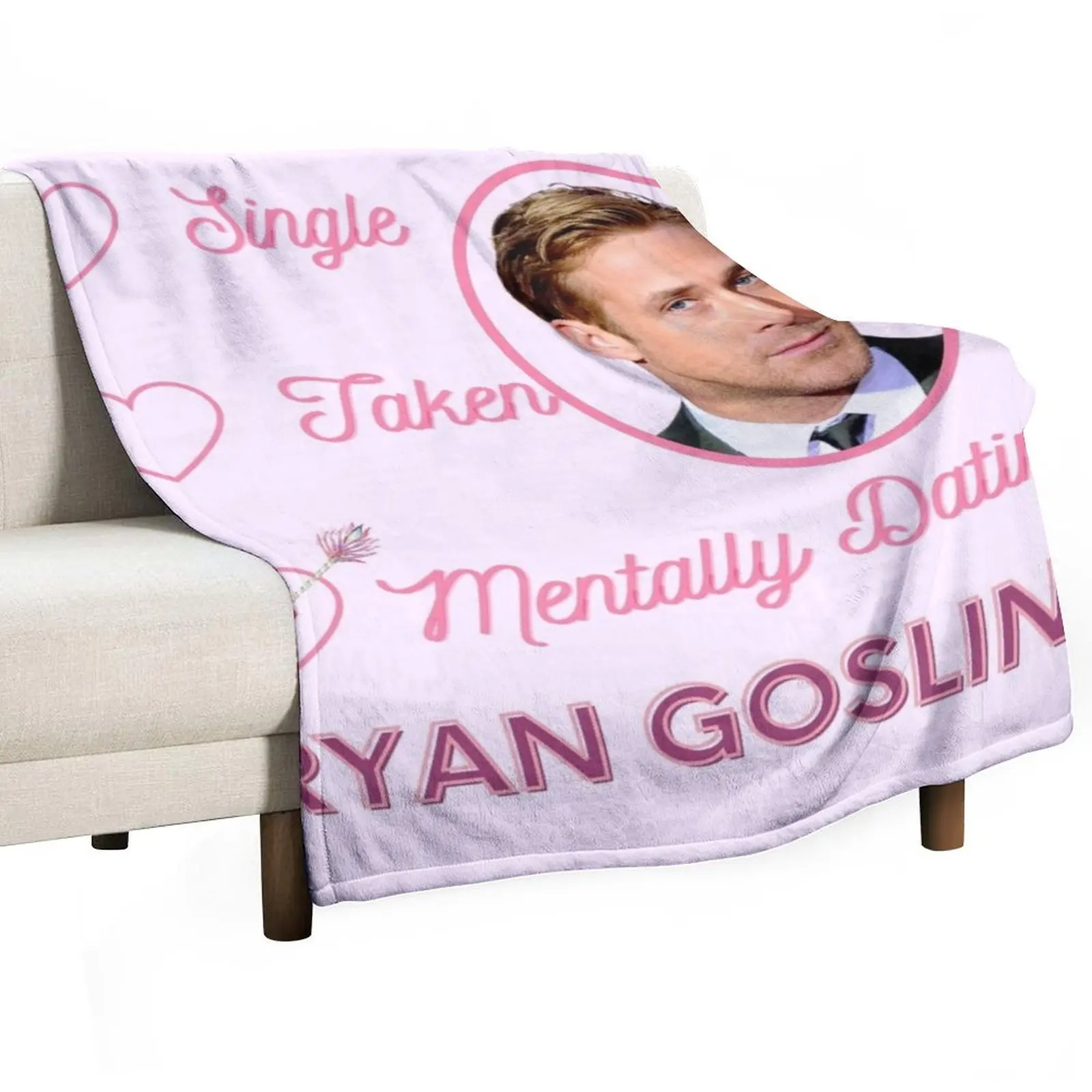 

Mentally Dating Ryan Gosling Throw Blanket Beach Flannels Multi-Purpose Flannel Blankets