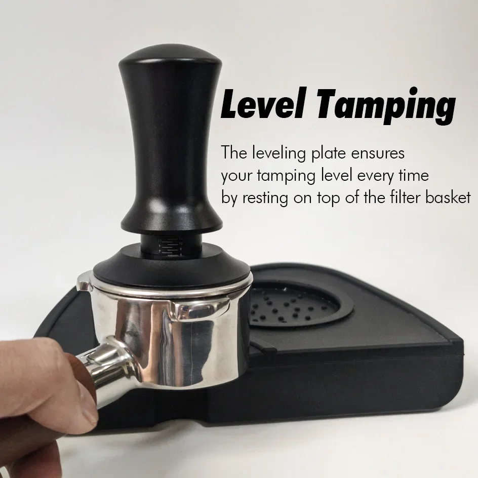 51mm 53mm 58mm Coffee Tampers Spring Loaded Coffee Tamper Ripple Base Aluminum Self Leveling Espresso Tamper Coffee Tamper Kit