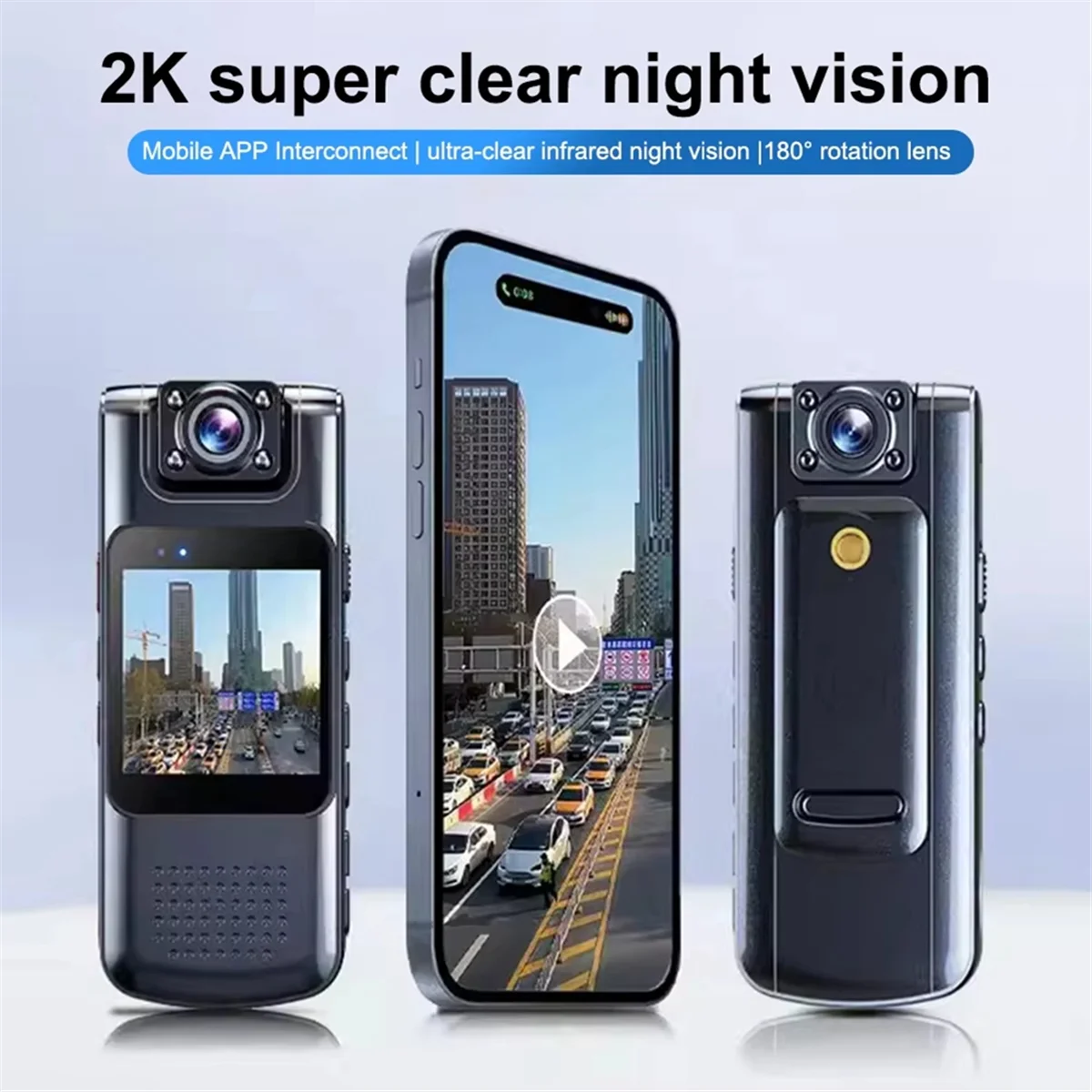 

New 3C-2K Handheld Camera Sports Camera Action Video Recorder WiFi Camera IR Night Vision Camera with Magnetic Back Clip