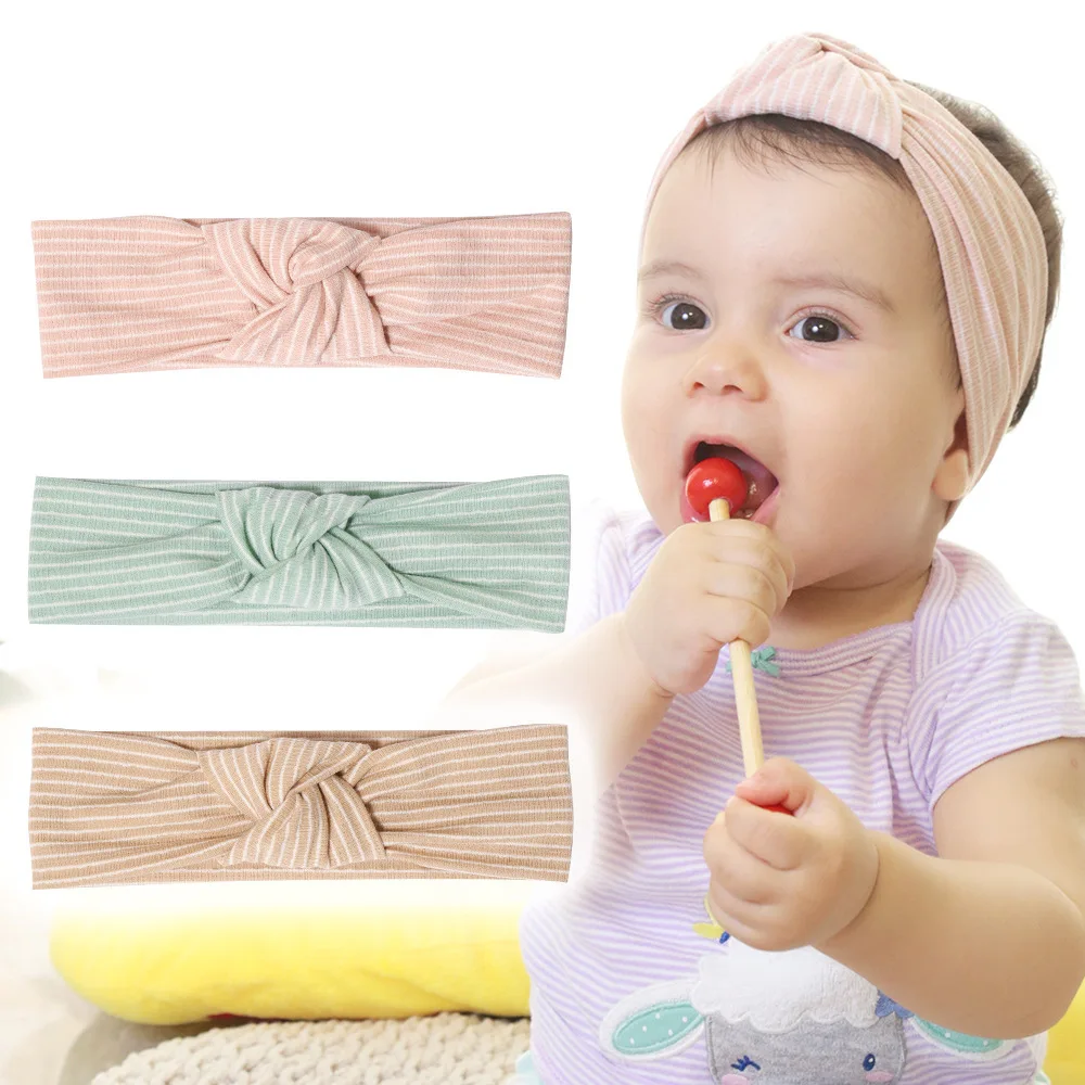 1 Pieces Baby Headband Girl Hair Clothes Accessories Band Striped Newborn Headwear Tiara Headwrap Hairband Infant Gift Toddlers