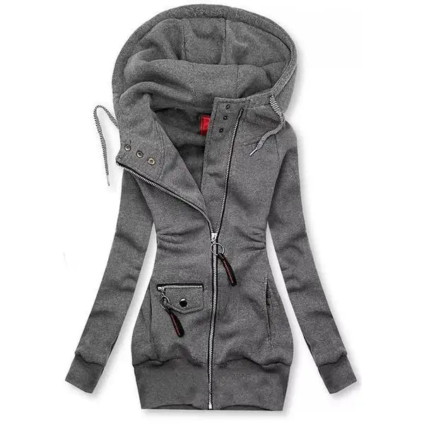 

Patchwork Hoodie Jaet Women's Dstring ket Hoodie Sweatirt Slim Fit Polyester Cardigan Sle Winter New Arrival