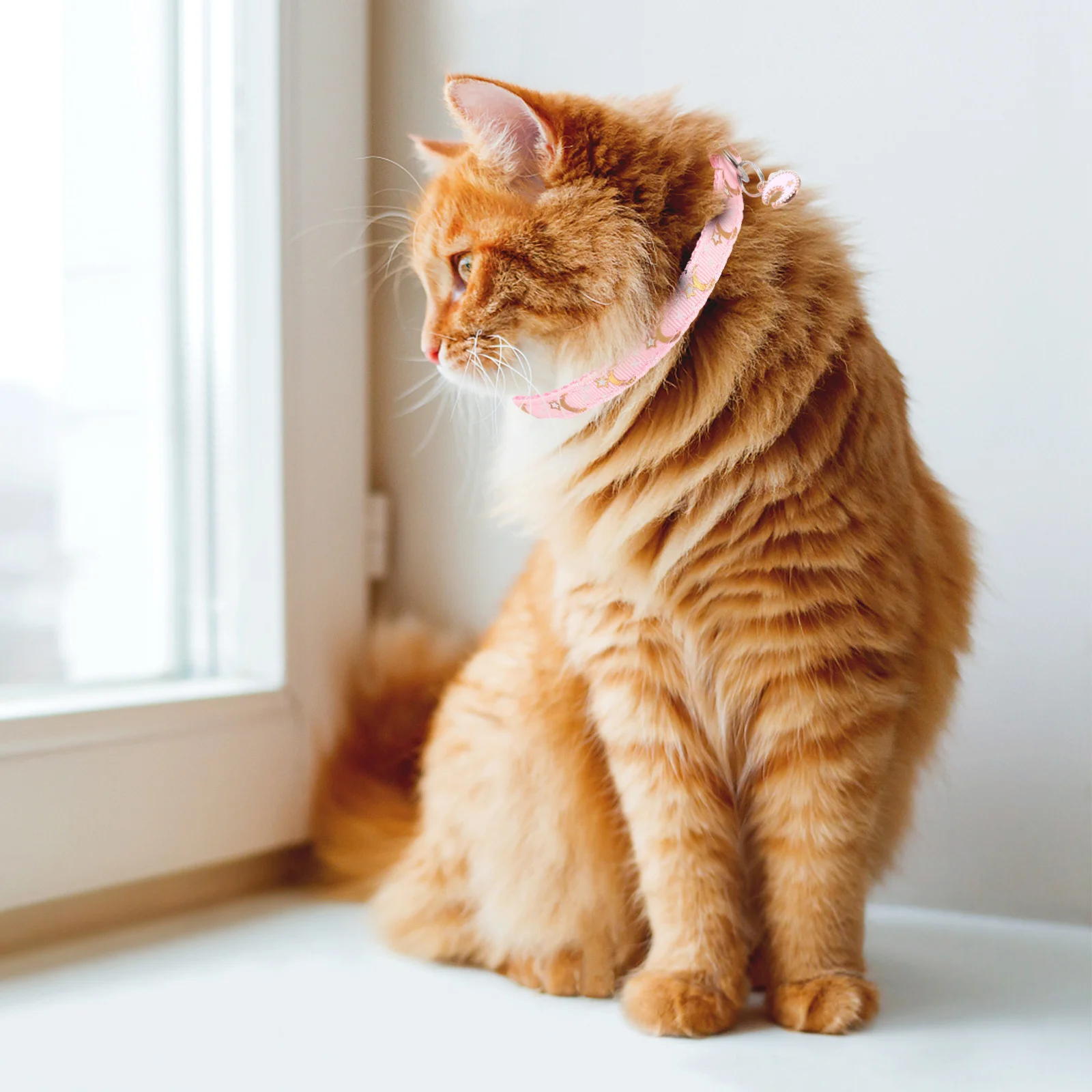 

Stars Moon Cat Collar Adjustable Pet Kitten Safety Necktie Cute Pendant For Daily Party Wedding Christmas Photo