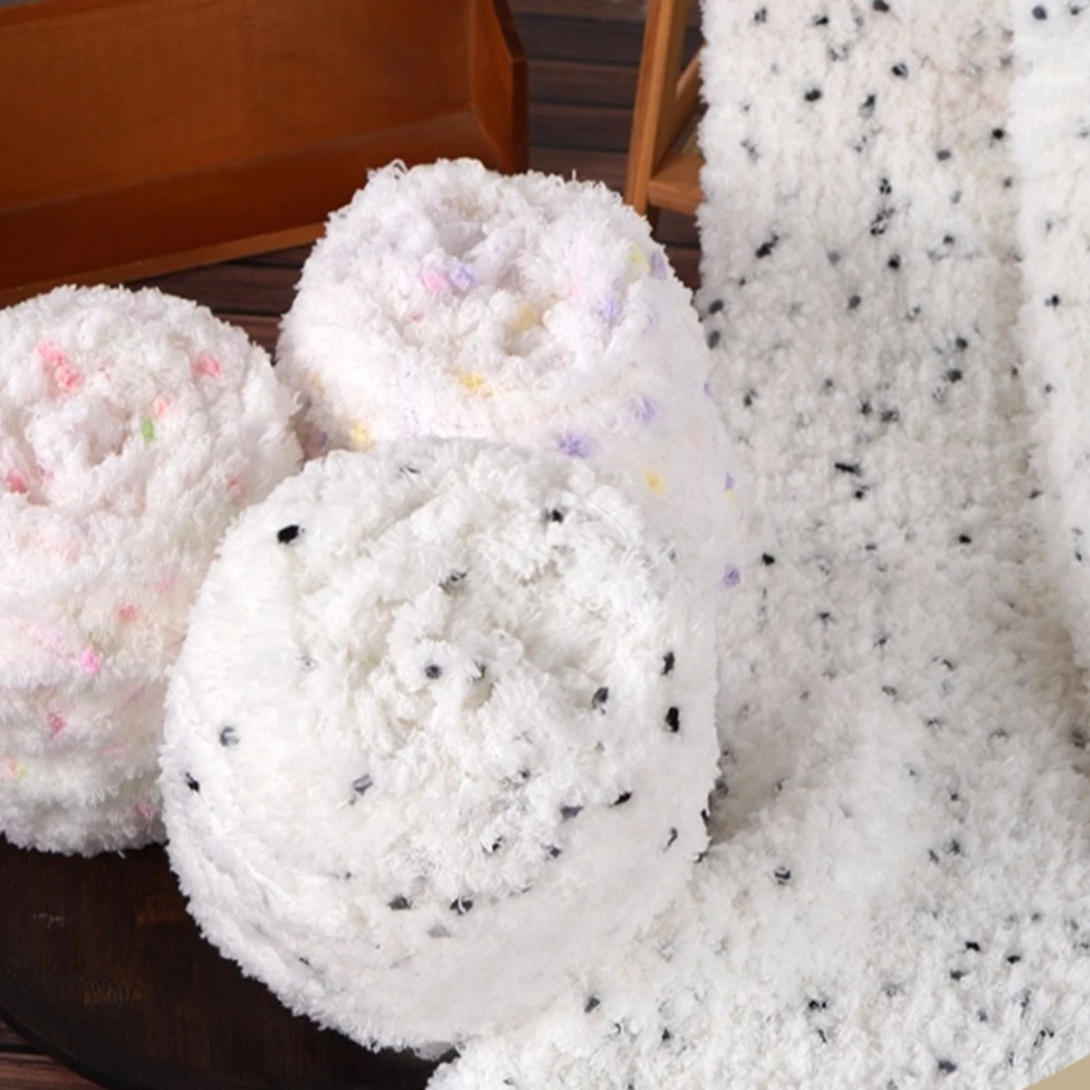 100g Colorful Coral Fleece Yarn Towel Thread Scarf Thread Hand Woven DIY Gift Material DIY Knitting Crocheting Yarn