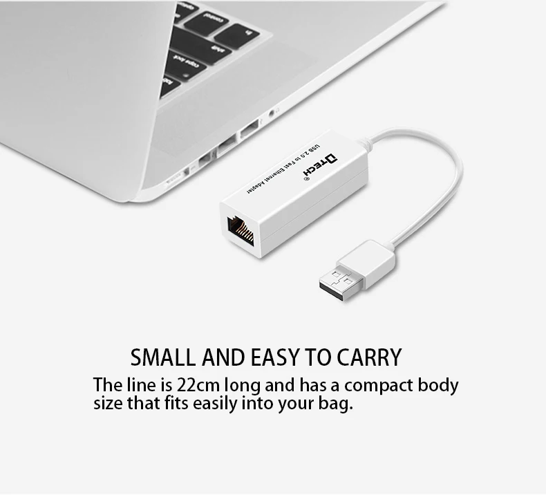 Интерфейс DTECH USB 2.0 Адаптер Ethernet-Rj45 USB-порт HUB Передача данных