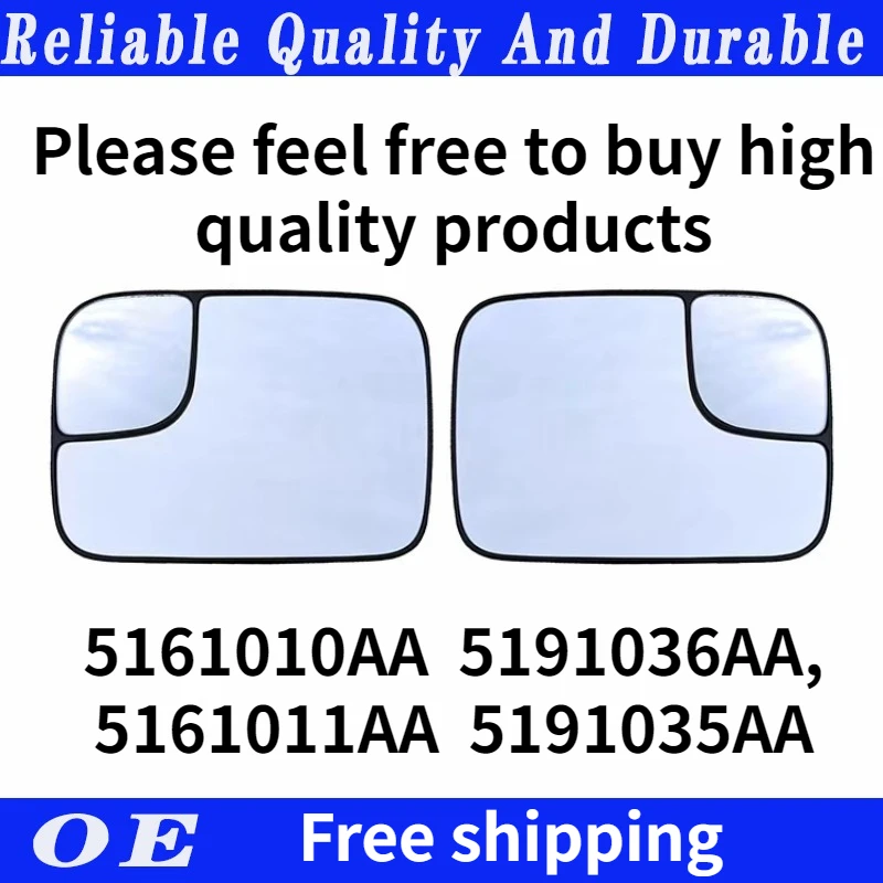 

High quality Left or right Side Rearview Heated Mirror Glass For DODGE RAM 1500 2500 3500 PICKUP 2005-2009 5161011AA, 5191035AA