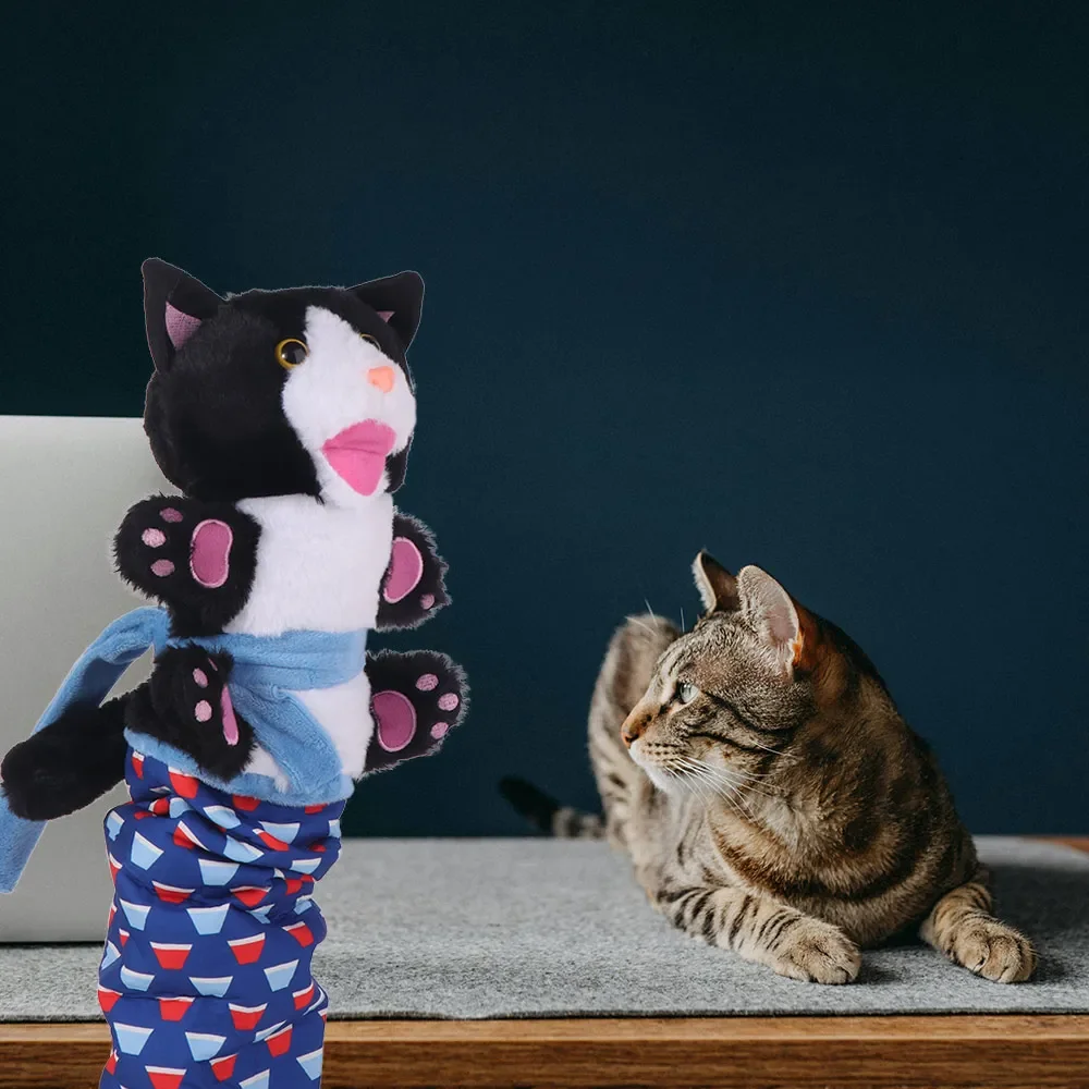 

Прочные интерактивные игрушки для кошек, перчатки для борьбы, прочная подкладка, ручная перчатка в форме кошки, мягкие мягкие куклы-кошки