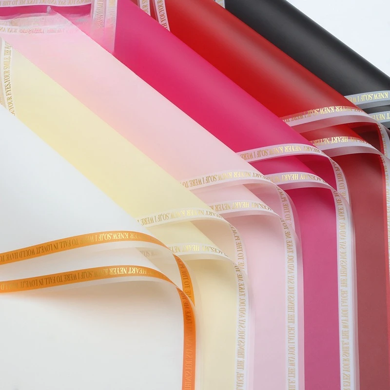 Phantom Valentine's Day Flower Packaging Paper Borders English Bouquet Flowers Shop Gifts Floral Decoration Papers Translucent