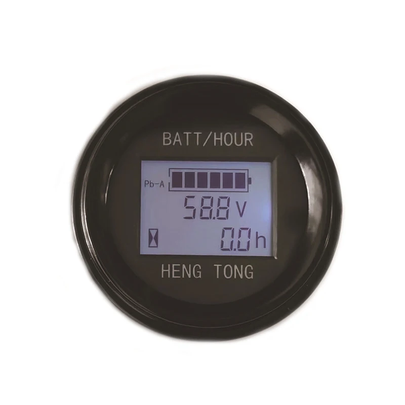 52mm LED Round Battery Meter DC 12/24/48V 36/72V  LiFePO4 Lead-Acid Ternary Lithium Battery Ezgo Club Car Yamaha Golf Cart