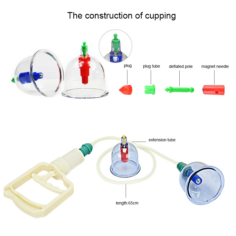 12pcs Professional Vacuum Cupping Chinese Therapy Equipment Set Ventosa Thick Cans Massage Cups Acupuncture Massager Health Care