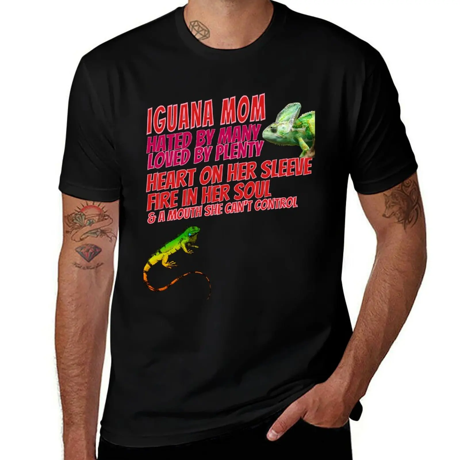 

Iguana Mom Hated by Many Loved by Plenty Mother Lizard Reptile Pet Lover T-Shirt cute tops heavy weight t shirts for men