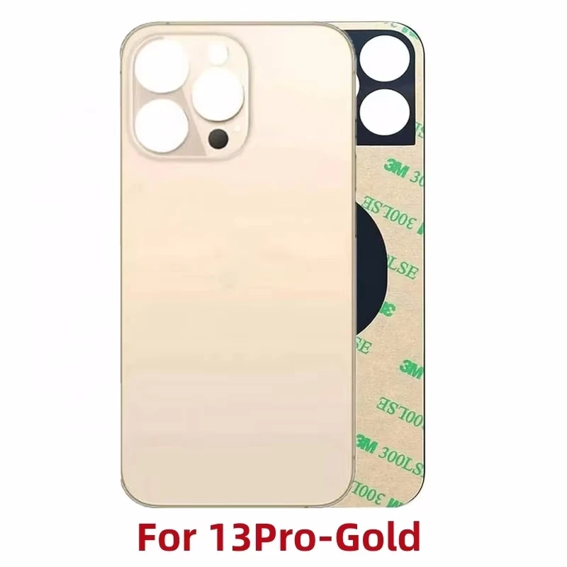 Big Hole Back Glass For iPhone 13 Pro Max Back Side Cover 13Pro Max Rear Door Housing Backcover Replacement