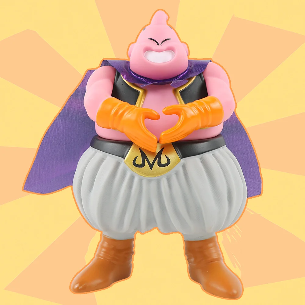 18cm Anime Dragon Ball Figure Goku Super Buu Finger heart Figurine PVC Action Figure Model Children Collectible Dolls Gift Toys