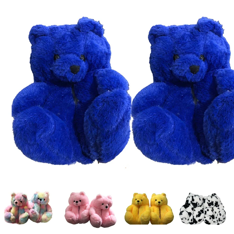 

winter ladies slippers teddy bear slippers slippers lovers Home teddy bear slippers Furnishings fashion lovely At home Warm