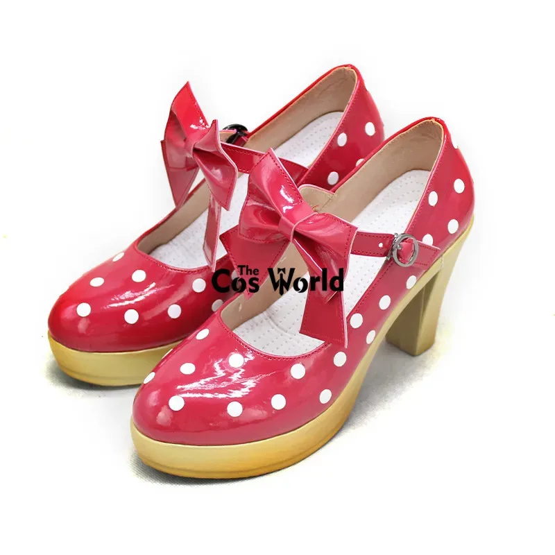 

qq98Miku 15th Anniversary Strawberry Anime Customize Cosplay High Heels Shoes
