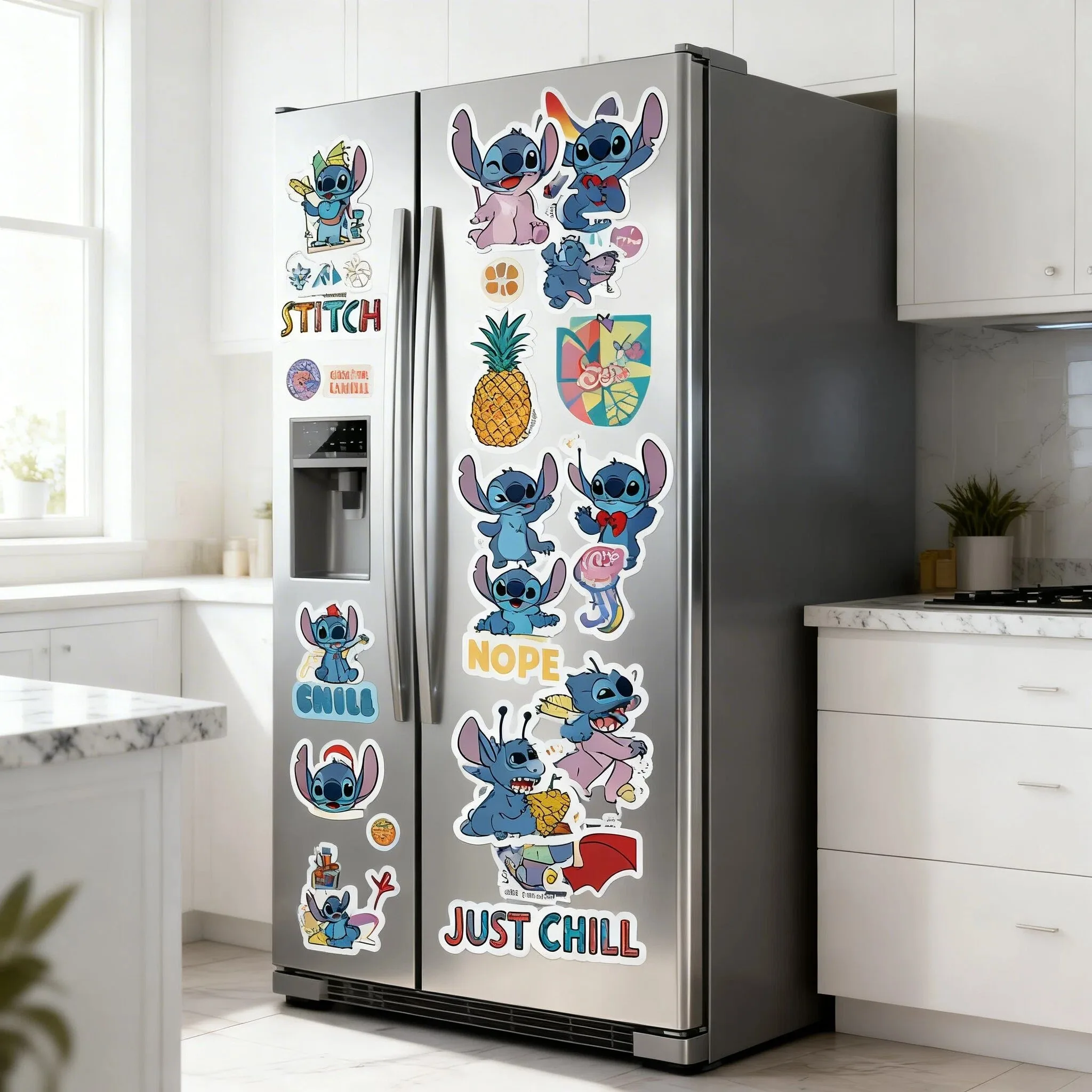 

Frozen Themed Doodle Stickers Waterproof DIY Decorative Decals for Guitar Luggage Laptop Skateboard Water Bottle Personalized St