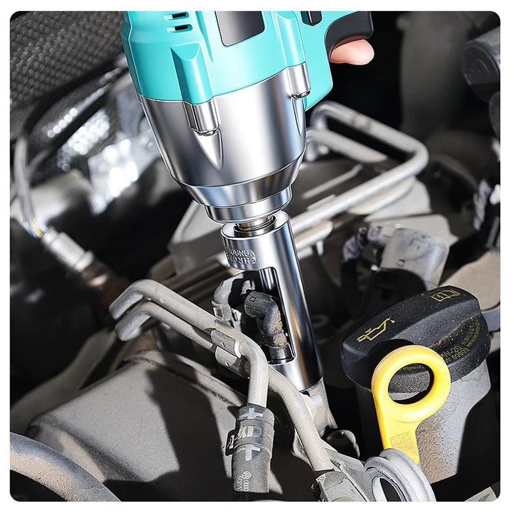 9PCS Oil Pipe Wrench Sockets 10-22mm For 3/8 1/2 Inch Drive Chrome Vanadium Steel Tubing Removal Tool Set Automotive