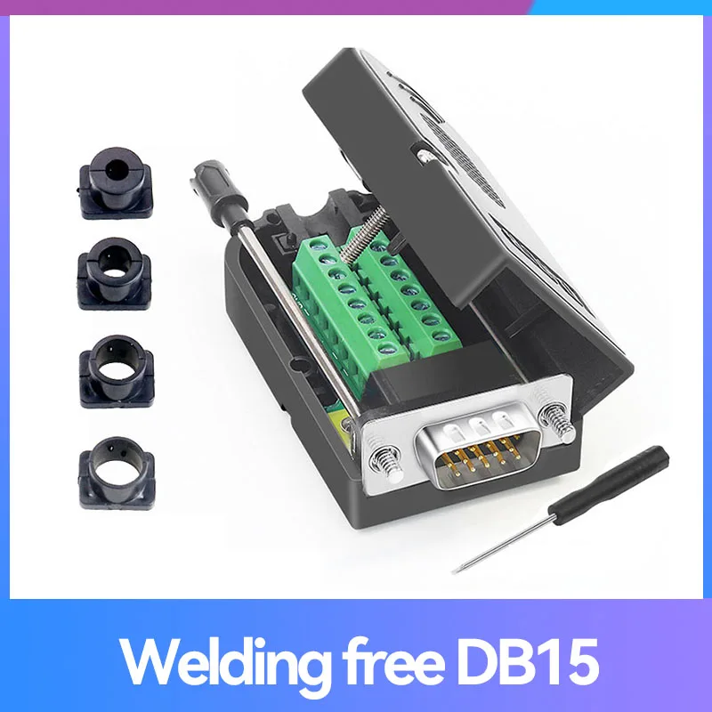 DB15 3+6/3+9 Locking Type 3 Rows of 15 Needles Male Female Connector Computer Monitor Projector Terminal VGA Solderless Joint