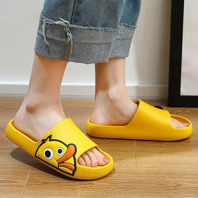 Home Slippers Woman Female Cloud EVA Cartoon Duck Soft Sole Non Slip Slides Sandals Indoor Beach Outdoor Men Summer Ladies Shoes