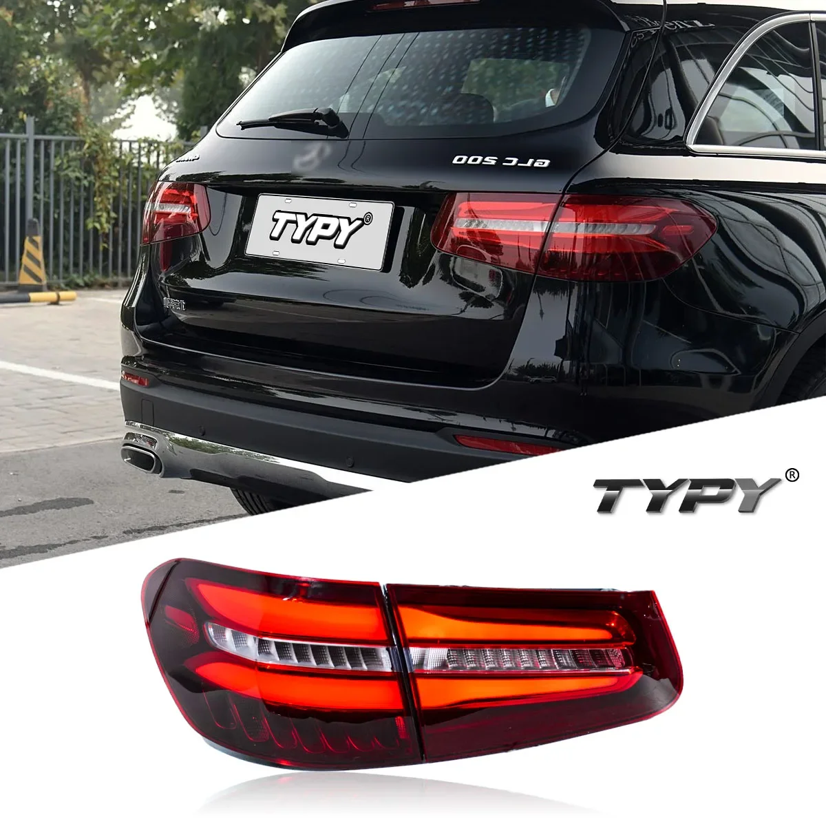 

TYPY Новый светодиодный задний фонарь, обновленный, модифицированный для Benz GLC W253, задний фонарь 2016-2019, задний фонарь с динамическим сигналом, автоаксессуары