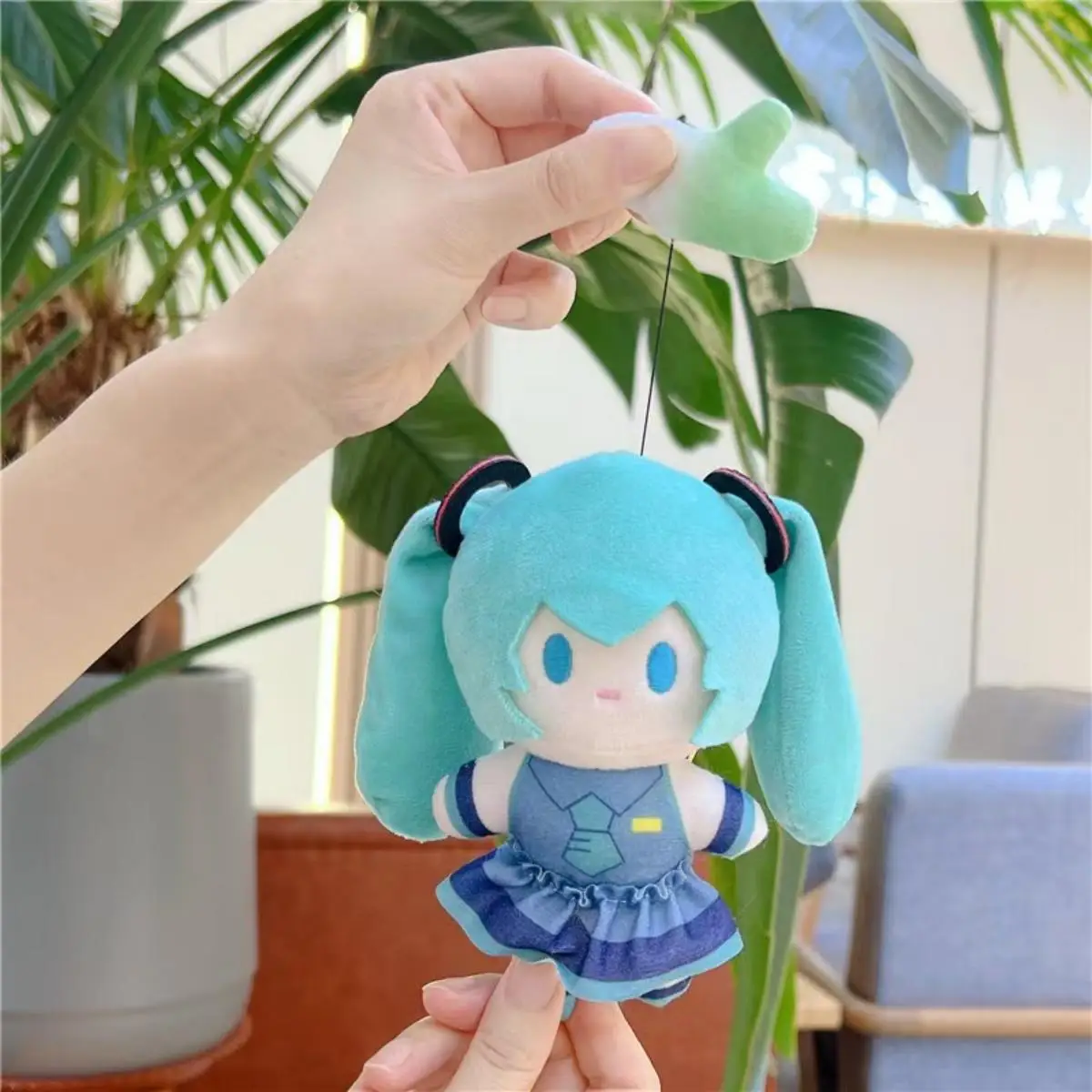 Cute Hatsune Miku Plush Keychain Kawaii Bag Pendant Soft Stuff Accessories For Birthday Gift