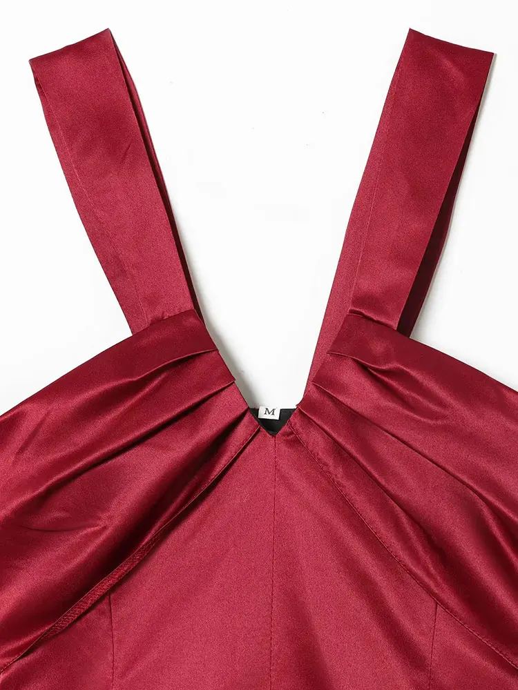 NLZGMSJ 2026 섹시 시크 여성 드레스 리본 민소매 스트레이트 미니 캐미 드레스 패션 휴가 파티 드레스