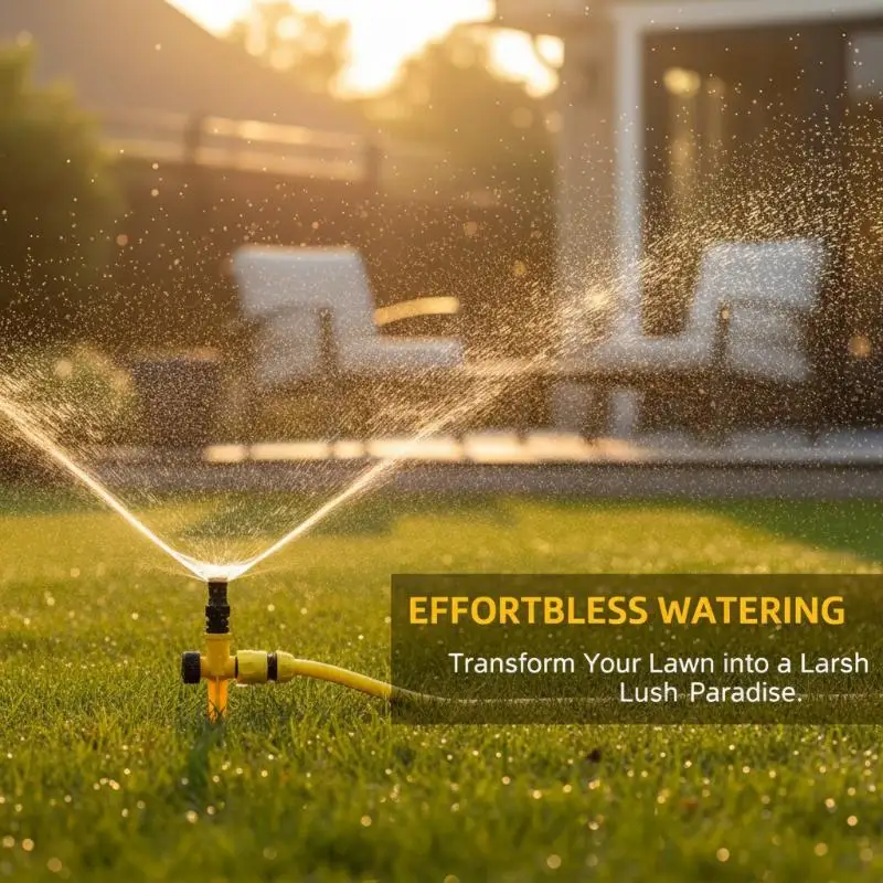 Adjustable Ground Insert Sprinkler Set Uniform Spray Leak Proof Eco Friendly for Home Lawn Garden Plant Irrigation