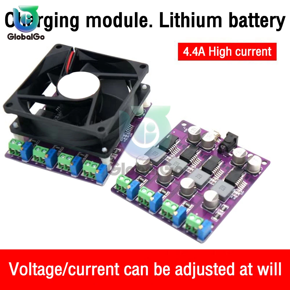 DC12V-24V قابل للتعديل الجهد بطارية شحن مجلس وحدة 4.4A كبير الحالي 18650 21700 ليثيوم الحديد الفوسفات شحن وحدة