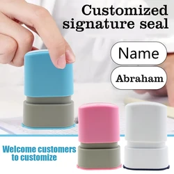 Personalized Waterproof Stamp for Clothing and paper, custom Ink Pad Stamps, Children's Name, Men and Women Business,Y8