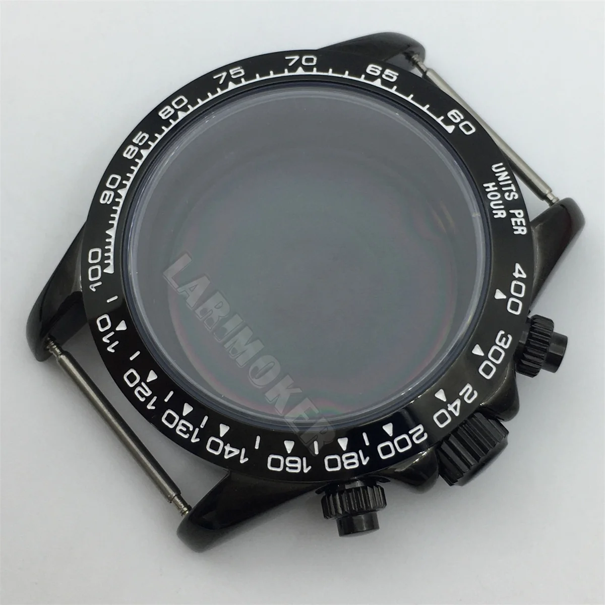 39mm ケース、サファイアガラス、ステンレススチールストラップ、メンズクォーツ時計アクセサリー、VK63 および VK64 クォーツムーブメントに最適