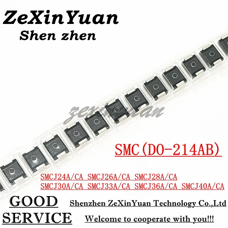 Diodo de 10 piezas TV, SMCJ24A, SMCJ26A, SMCJ28A, SMCJ30A, SMCJ33A, SMCJ36A, SMCJ40A, GEZ BEZ, GFE, BFE, GFG, BFK, GFM, BFM, GFP, GFR, BFR