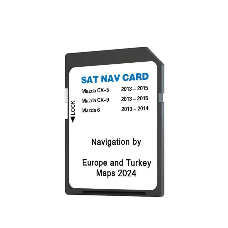 Navi Software Update Memory card Sat Nav for Mazda 6 CX5 CX9 2024 Navigation SD Card 8GB EU Turkey UK GPS Map Version Card