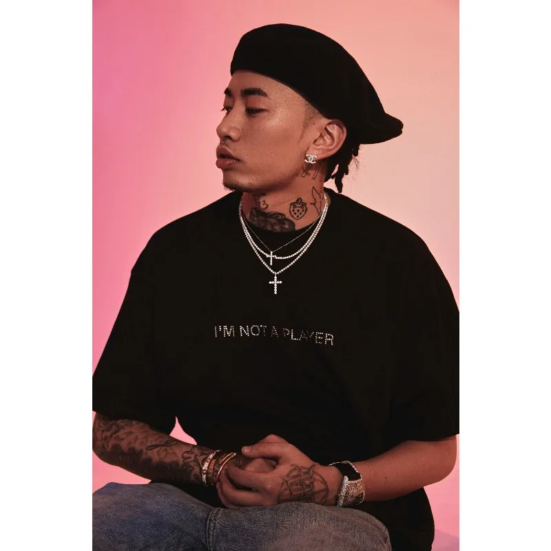 

2025 Ma Siwei Модная свободная футболка в стиле хип-хоп с 3D принтом, футболка для пар, быстросохнущая, удобная