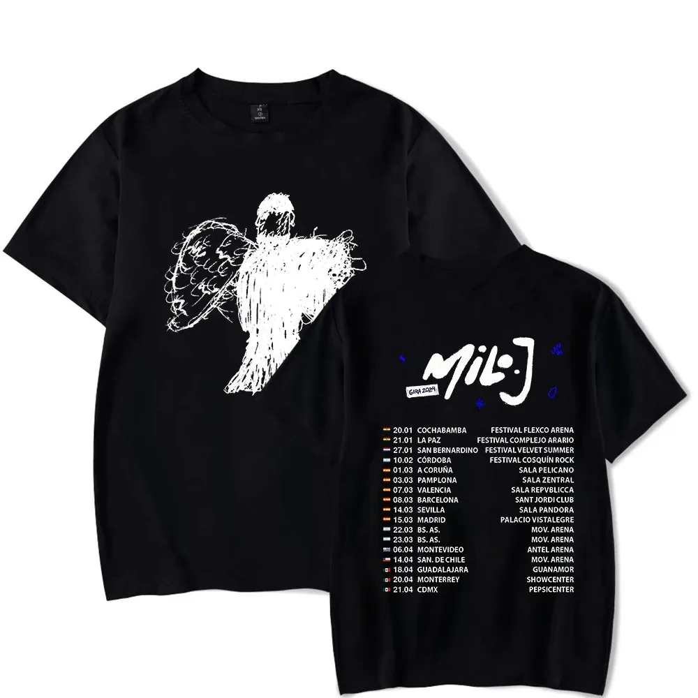 

Milo J-Unisex tourism T-shirt, pop graphic print, round collar, short sleeve casual t-shirt, summer clothes, trend tops, merch