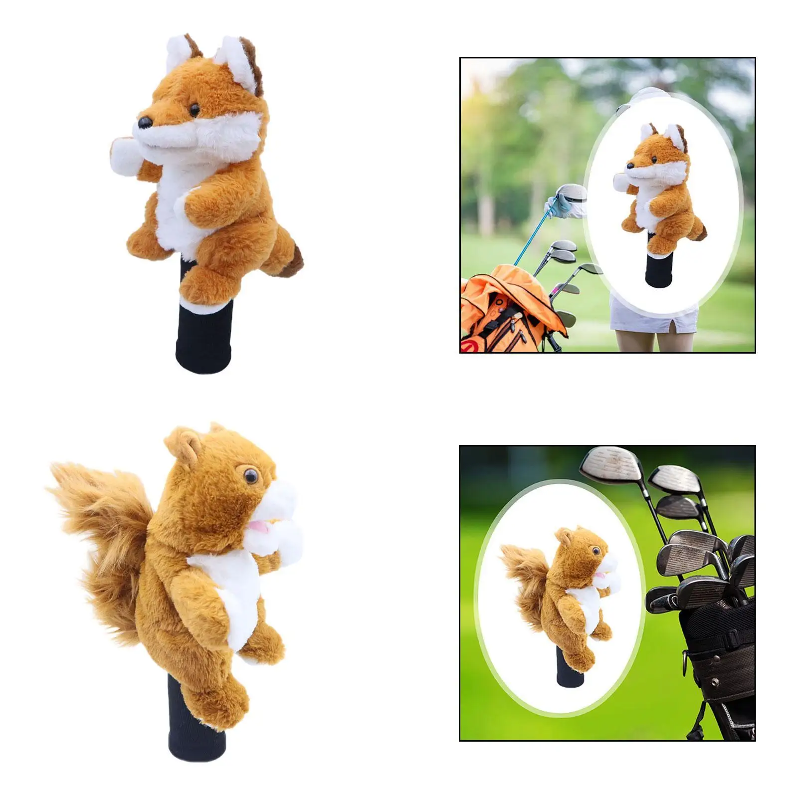 Plush Golf Wood Headcover Head Cover Funny Golfer Gift Stuffed Knitted Golf Accessory Club Head Cover for Golf Courses Golfer